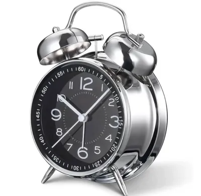 Đồng Hồ INOX Dạ Quang Phát Sáng Báo Thức lớn Có Đèn