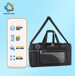 Tas Travel Bag Jumbo kapasitas 60 Liter Bisa Di Ransel Bahan Kanvas