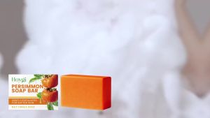 Persimmon Soap Bar Gentle Cleansing Skin Purifying and Deodorizing Soap for Fresh Skin Nourishes and Moisturizes Bath Soap 100g