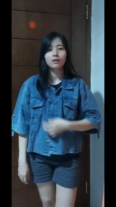 Jaket Jeans Wanita Crop Top Kekinian ALL Size Premiun Quality