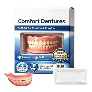 Cosmetic Teeth Set Teeth Braces Silicone Denture Set For Men Women Instant Confident Fake Tooth Oral Hygiene Care