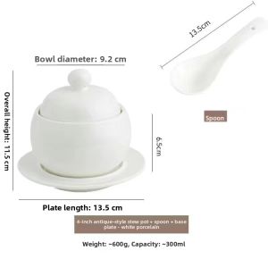 Round Ceramic Soup Bowl For Hotel Use