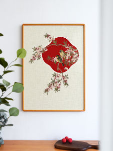 New Chinese Style Decorative Painting Plum Bird Bedroom Living Room Wall Art French Style Luxury Feel Home Decor Modern Artwork