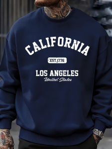 California Los Angeles Prints Sweatshirt Men Street Casual Fashions Sportshirt Autumn Oversize Pullover Fleece Crewneck Clothes