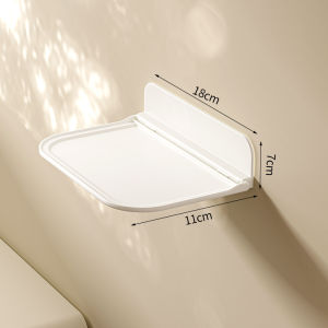 Wall-Mounted Folding Shelf Space Saver No-Drilling Bathroom Bedroom Dormitory
