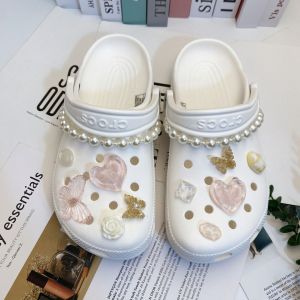 Crocs Jibbilz ชุดสติกเกอร์ติดผนังตกแต่งห้องโซ่ไข่มูกเครื่องประดับ DIY ถอดหัวเข็มขัดรองเท้าสำหรับ ครอคส์