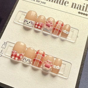 Handmade Pet Cat Eye Nail Stickers Wearing False Nails Beauty Nail Art Adhesive Decals Half Handmade Pure Handmade Nail Art