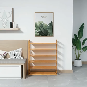 🇸🇬 (70cm) 3/6 Layers Bamboo Shoe Rack / Water Resistance Shoe Rack / Outdoor Indoor Shoe Storage Organizer Entryway Shoe Shelf