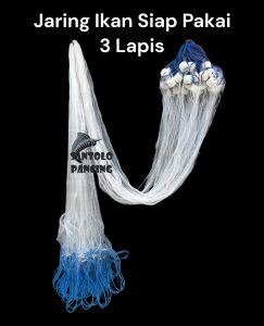 Jaring Ikan Siap Pakai 3 Lapis Jaring Ikan Bentang Pukat Tinggi 25m Panjang 20m Pemberat Timah Jaring Ikan Bentang Jaring Ikan Pukat Jaring Ikan Meteran Jaring Ikan Murah Jaring Gondrong