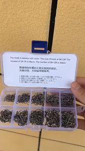 SUKE 100 Pcs Fishing Hook Set Barbed Fishing Accessories Fish Hook 3#-12#