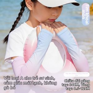 WANBAOLV | Bảo Vệ UV Túi Tay Lạnh Cho Trẻ Em Cảm Giác Mát Lành Với Dây Kéo