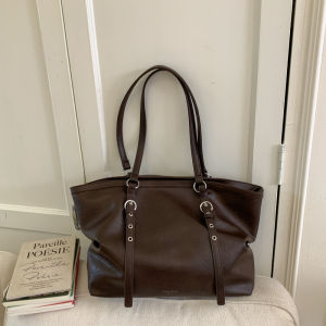 LUSUO | Soft Leather Hard Sole Large Capacity Tote Bag for Women