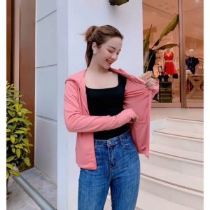 Áo Khoác Nữ Chống Nắng Với Thiết Kế 1 Lớp Dáng Ngắn Thông Hơi Thoáng Khí Không Gây Bức Bí