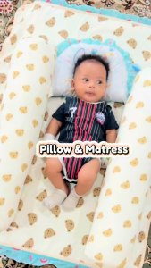 Babymommy👶Baby Pillow Side Sleeping Pillow Sleeping Comfort Soothing Pillow Flat Pillow Hugging Pillow Bantal Peluk