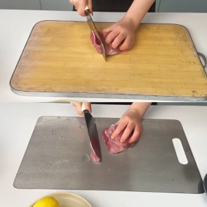 Talenan stainless steel 316 anti bakteri dan jamur multifungsi dengan 2 sisi Stainless Steel cutting board Talenan Anti Bakteri dan Jamur untuk dapur rumah dan restoran