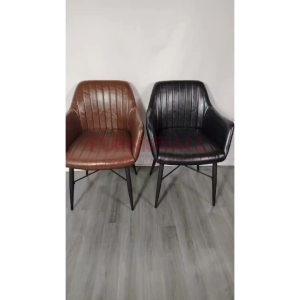 Furnimall Dining Chair Premium Antique Kerusi Makan Leather Fabric Restaurant Chair餐椅 Cafe Chair