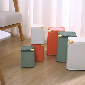 Modern Colourful Garbage bin 8L household 3 colour available Living hall Dustbin Bathroom Dustbin Double Barrel