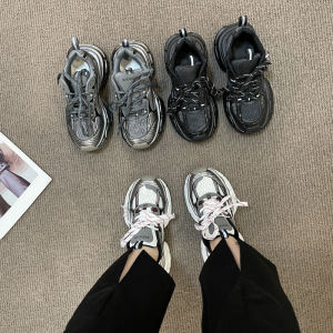 Fried Street Shoes Best Selling 2023 Spring Ins Trendy Super Hot Increased Sports Dad Shoes Show Feet Small Ah Gan Female Cortez