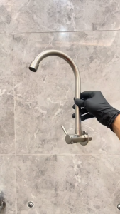 Kran Cuci Piring Kran Dapur Kran SinkSpout Kaku Kran Angsa Stainless SUS304 Anti Karat Kran 1/2 inch