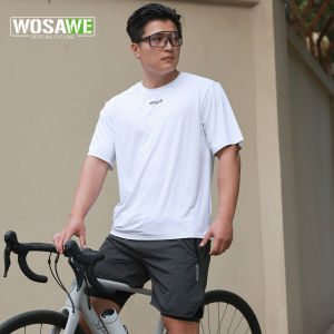 WOSAWE Summer Jersey Breathable Short Sleeve Cycling Jersey Quick Dry Running Downhill Motorcycle Casual T-shirt Loose Fit