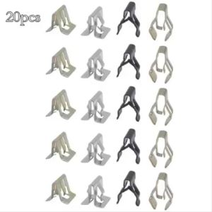 SET 20 KẸP KIM LOẠI CHO BẢNG ĐIỀU KHIỂN XE HƠI (4 MẪU) - ĐINH TÁN CHỐT VÍT CHO Ô TÔ