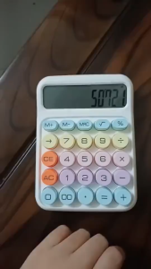 Máy tính cầm tay mini 2888 cỡ nhỏ màu pastel nút tròn dễ thương phù hợp học sinh sinh viên văn phòng