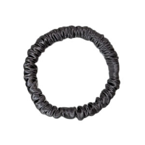 Silk Black 100 Mulberry Silk Smooth 1cm Real Silk Small Hair Ties High Elasticity Womens Elegant Seamless Hair Bands