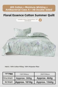 Mercury | Anti-bacterial Washable Printed Cotton Summer Quilt