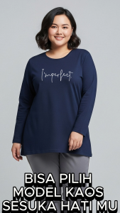 Atasan Wanita Plus Size Imperfect Kaos LD 120 130 140 150 3XL - 5XL