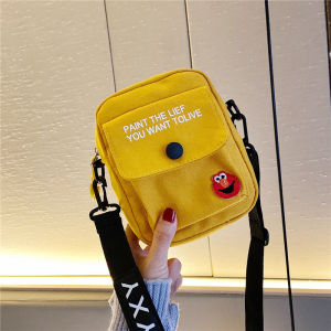 Túi đeo chéo nữ Cute vải canvas dáng vuông nhỏ đẹp thời trang hàn quốc dạo phố LX196