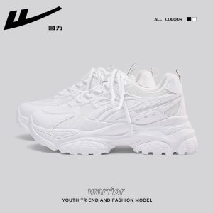 Breathable Mesh Womens Sport Shoes White Dad Sneakers Casual Fashion Cross Buckle Waterproof Platform Net Surface Shoes