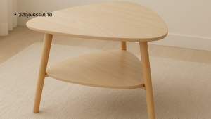 โต๊ะกลางสามเหลี่ยม2ชั้นรับแขก สไตร์มินิมอล เรียบหรู ของแต่งบ้าน