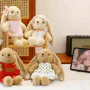 Rabbit Plush Dolls Cute Stuffed Animals Soft Comforting Companion Home Decoration Children Photography Gift Mainan Bayi
