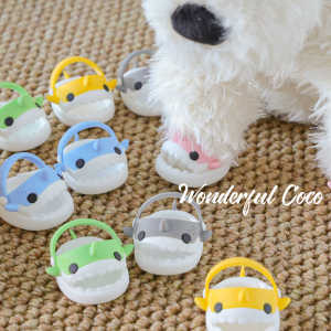 Pet Shoes Dog Same Style Internet Celebrity Shark Small Sandals Cat Bichon Yorkshire West Highland Candy Color Slippers