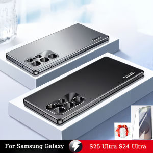 For Samsung Galaxy S25 S24 Ultra phone case aviation aluminum alloy frame matte backplate ultra-thin anti drop back cover