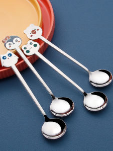 ช้อนสตีลไนไตรป์ 304 ด้ามยาว ลายการ์ตูนน่ารัก ช้อนตัก ช้อนตักของเด็ก อุปกรณ์อาหารสำหรับเด็ก อุปกรณ์เสริม