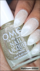 OMG Nail Lacquer 10ml - Platinum Glitter
