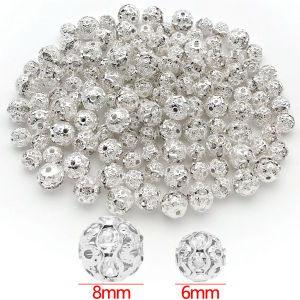 10 Chiếc Hạt Tròn Zircon Mạ Vàng 18K Bằng Đồng Thau Rỗng Dùng Làm Phụ Kiện Trang Sức Tự Làm Vòng Tay Vòng Cổ