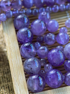 ลูกปัดคริสตัลวิสโคสธรรมชาติขนาดเล็ก 4/6/8 มม. ลูกปัดทรงกลมทำมือ DIY อุปกรณ์สร้อยข้อมือ สร้อยคอ เครื่องประดับ