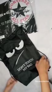 Tas Serut Labubu Monster Viral Multifungsi Untuk Olahraga Sekolah Futsal Basket Anti Air Stringbag