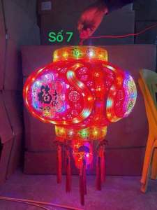 Đèn Lồng Điện Hội An Xoay 360 Kết Hợp Đèn Led/ Đèn Lồng 6D trang trí Tết đèn lồng điện mêka XOAY 360 cầu điện