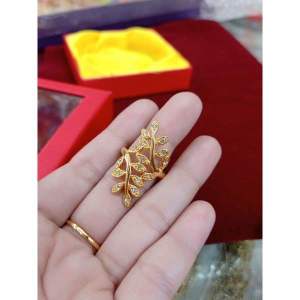 CINCIN DAUN BATU EMAS SUASA 375 / 18K