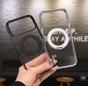 ของแท้💯 ยี่ห้อ Crust TPU+PC For iPhone16 Pro Max 17 17Air 17 Pro 17 Pro Max หมุนได้ 360 ขาตั้งแม่เหล็กเคสกันกระแทก เคสใส