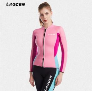 LAGCEN 2.5mm Neoprene Wetsuit Women Long Sleeve Scuba Diving Suit Female Surfing Snorkeling 2 Pieces Set Winter Thermal Swimsuit