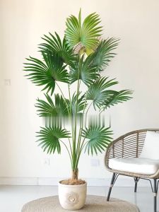 DAUN PALEM JUMBO 70-115CM 24DAUN pohon artificial Bunga Plastik ARTIFISIAL DAUN PAKIS KIPAS DAUN PALM PLASTIK BUNGA SUDUT RUMAH DEKORASI TANAMAN HIAS MURAH