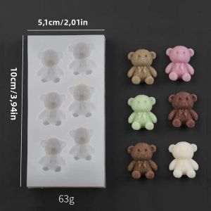 1 Dụng Cụ Đan Gấu Bông Khuôn Silicon Thân Thiện Với Môi Trường Đường Chocolate Làm Bánh Trang Trí Thiết Kế Hoạt Hình Dụng Cụ Nhà Bếp
