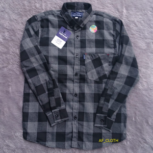 Kemeja Flannel Anak 12-15Tahun Atasan Formal Anak Kemeja Basic Kotak-Kotak