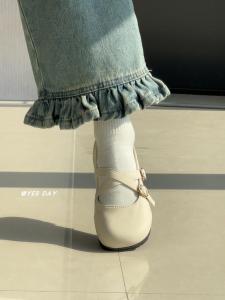 Korean Style Mary Jane Flat Shoes Womens round Toe Versatile Comfortable Autumn New Arrival Fashionable Single Shoes