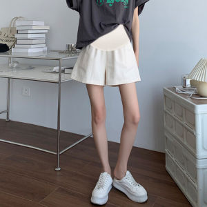 Summer New Loose Maternity Pants Wide Leg Casual Short A-Line Shape Support Belly Five-Point Pants for Pregnant Women