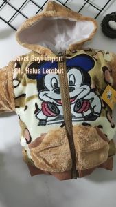 Jaket Anak Bayi & Balita Laki Laki Usia 6 Bulan - 3 Tahun Karakter Bulu Import